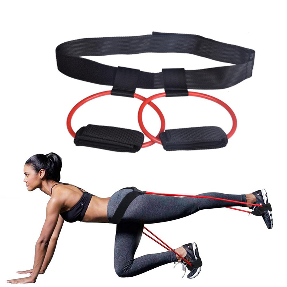 Fitnesa swag band iestatīta pretestības josla gūžas kāju muskuļu apmācībai